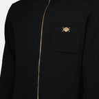 Felpe Giacca in Cashmere con Zip Versace Nero Homme