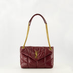 Immagine dell'articolo Borsa Puffer bordeaux del marchio Saint Laurent per Donna - Stagione Autunno-Inverno 2025 - Vista Frontale