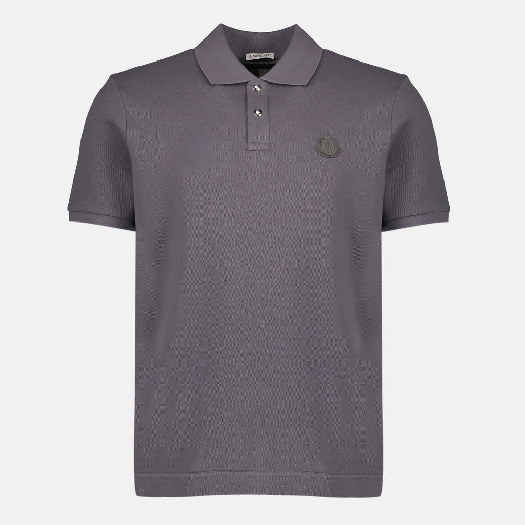Imagen del artículo Polo de algodón con logotipo gris de la marca Moncler para Hombre - Temporada Primavera-Verano 2026 - Vista Frontal
