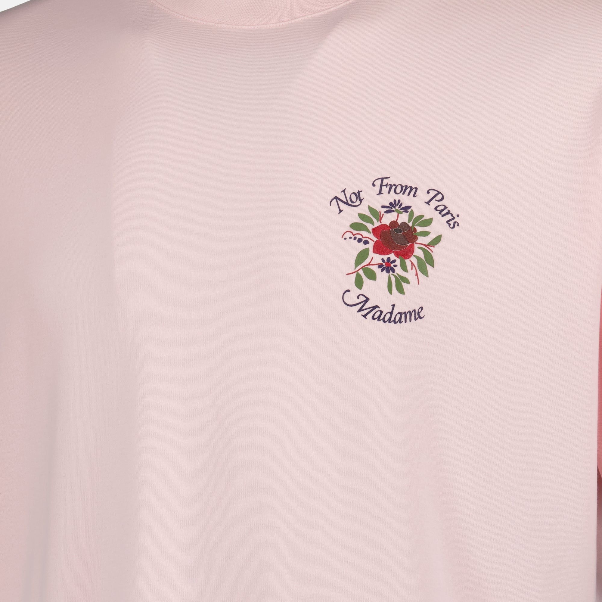 Immagine della T-shirt Slogan Rosa di Drole De Monsieur per Uomo - Stagione Primavera-Estate 2026 - Vista Dettagliata 1
