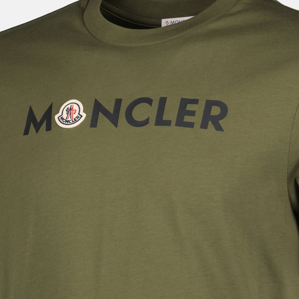 T-shirts T-shirt à logo imprimé kaki Moncler Kaki Homme