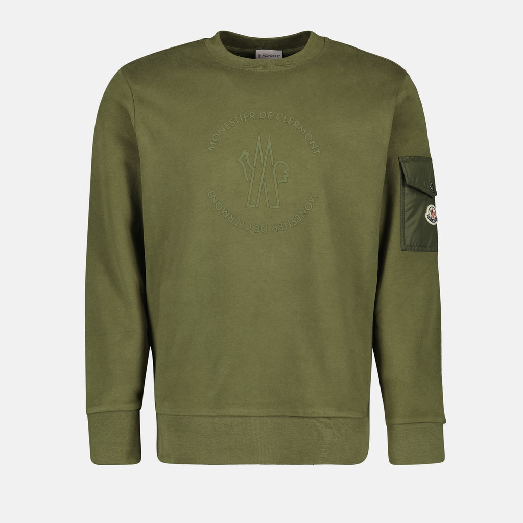Sweatshirts Pocket Sweatshirt Moncler Khaki Homme