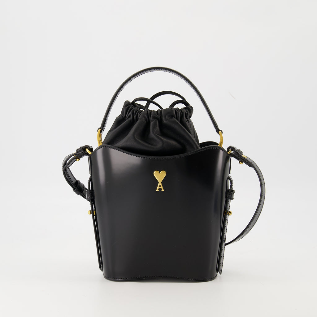 Image de l'article Mini sac seau Paris Paris de la marque Ami PARIS pour Unisex - Saison Automne-Hiver 2025 - Vue de Face