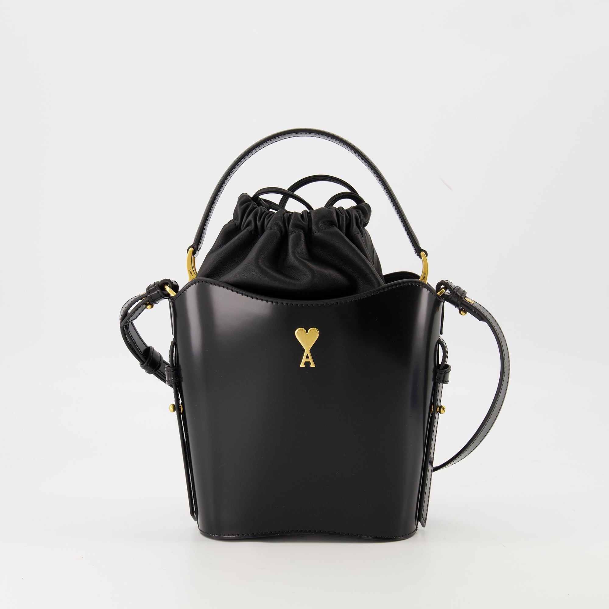 Image de l'article Mini sac seau Paris Paris de la marque Ami PARIS pour Unisex - Saison Automne-Hiver 2025 - Vue de Face