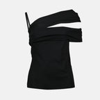 Tops Black Asymmetrical Top Versace Black Femme