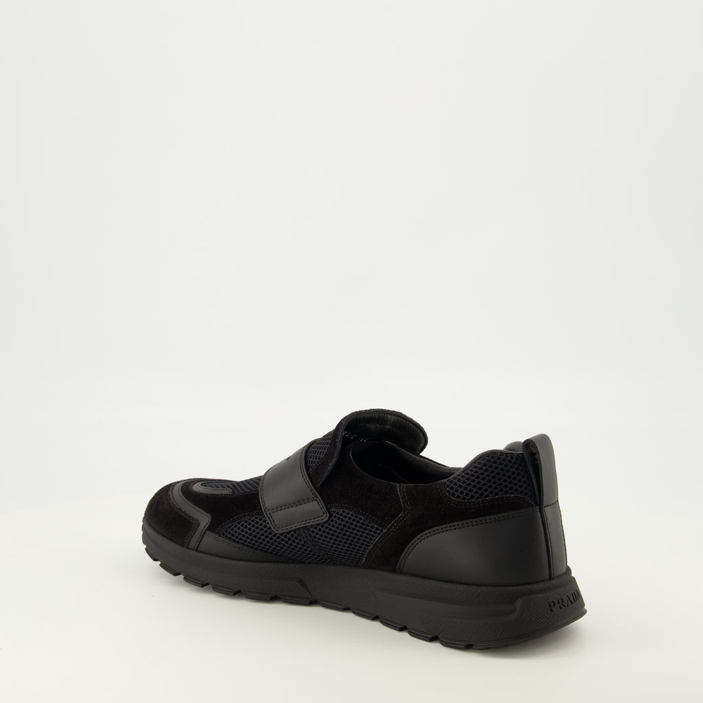 Baskets プラクス ブラック メッシュ スニーカー Prada Noir Homme