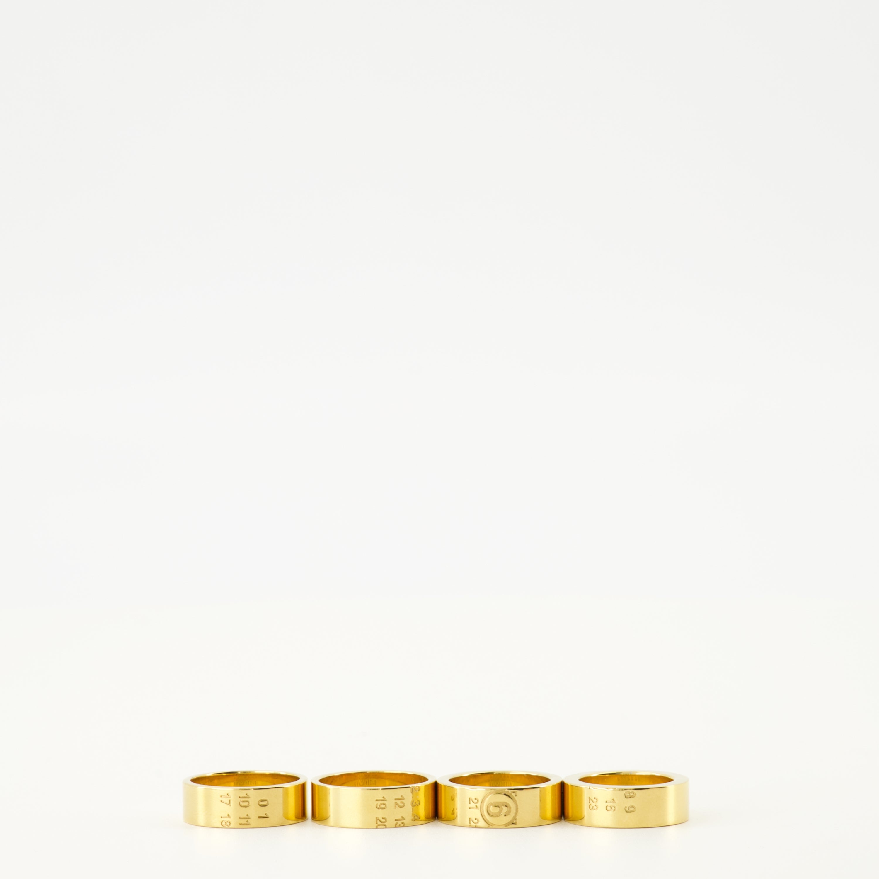 Image de l'article Bague empilée Numeric doré de la marque Mm6 pour Femme - Saison Automne-Hiver 2025 - Vue détaillée_2