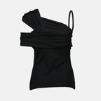 Tops Black Asymmetrical Top Versace Black Femme