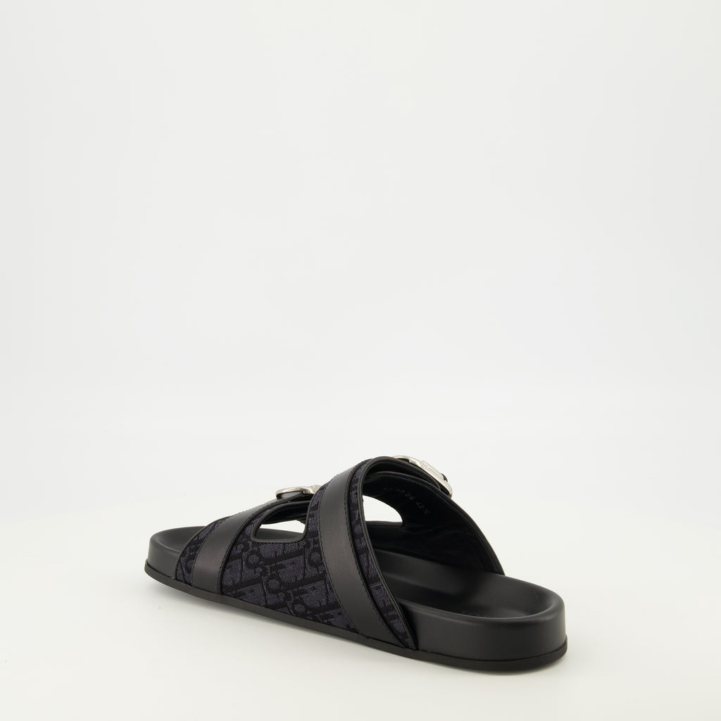 Chaussures ouvertes ブラックのアクアキャンバスサンダル Dior Noir Homme