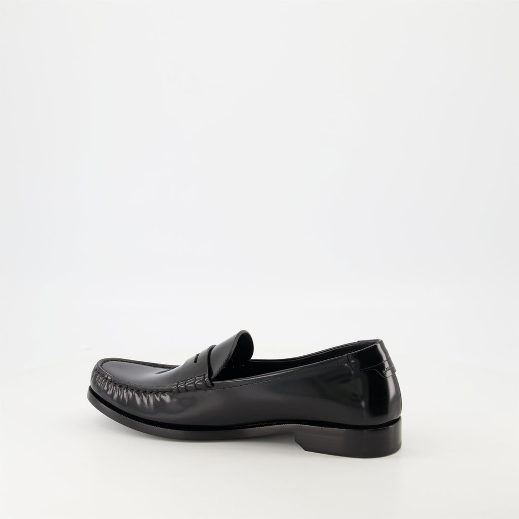 Mocassins Mocassins en cuir verni Saint Laurent Noir Homme