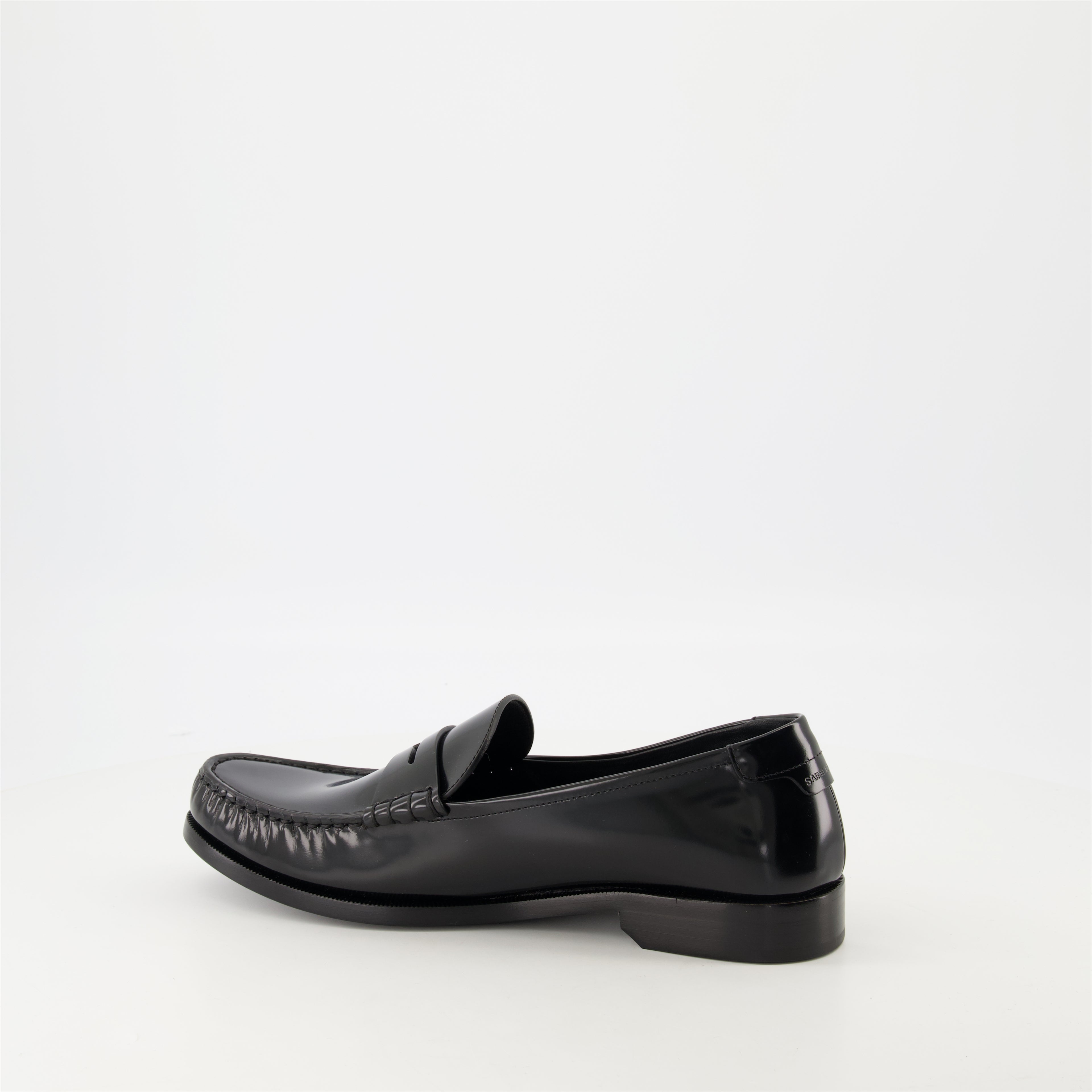Loafer Lackleder-Mokassins Saint Laurent Schwarz Homme