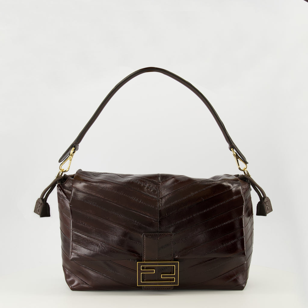 Image de l'article Sac Mamma Baguette en cuir marron de la marque Fendi pour Femme - Saison Automne-Hiver 2025 - Vue de Face