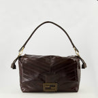 Image de l'article Sac Mamma Baguette en cuir marron de la marque Fendi pour Femme - Saison Automne-Hiver 2025 - Vue de Face