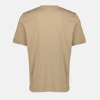 T-shirts T-Shirt de Logo em Couro Moncler Beige Homme