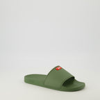 Imagem das chanclas SA-Swim khaki da Diesel para Homens - Coleção Primavera-Verão 2026 - Vista três quartos frontal direita