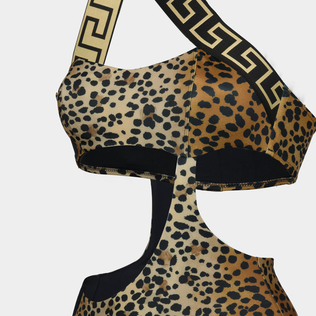 Beachwear Maillot de bain léopard Versace Marron Femme