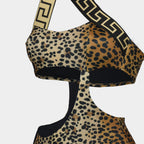 Beachwear Maillot de bain léopard Versace Marron Femme