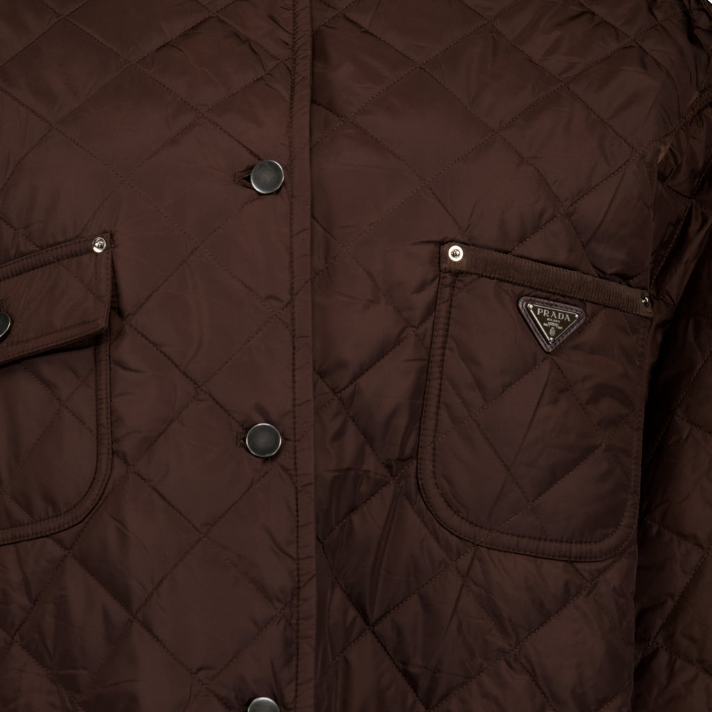 Vestes Re-Nylon gesteppte Jacke Prada Marron Femme
