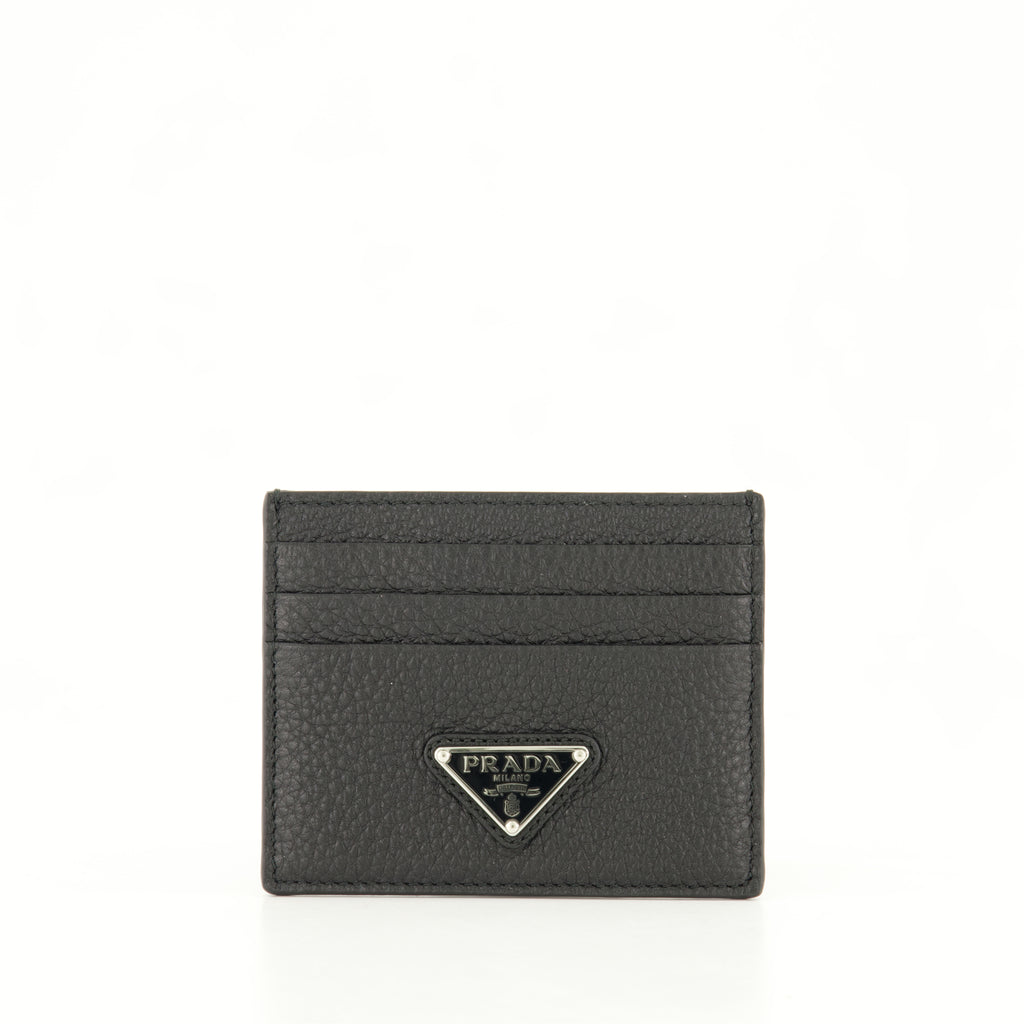 Small leather goods Leather Card Holder Prada Black Homme