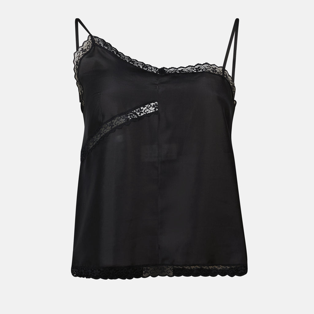 Tops Top à dentelle Mm6 Noir Femme