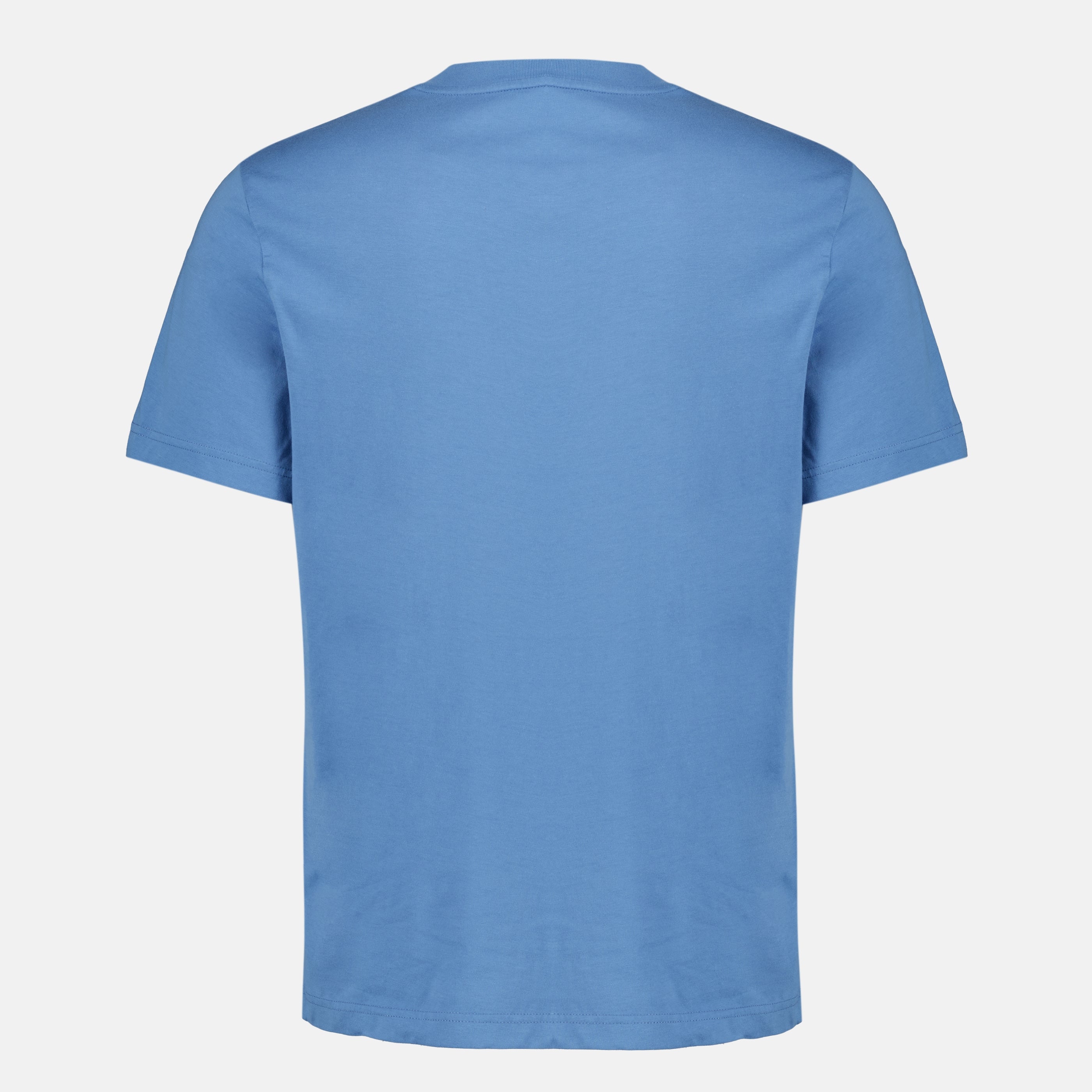 T-shirts 파란색 3색 로고가 있는 면 티셔츠 Moncler Bleu Homme