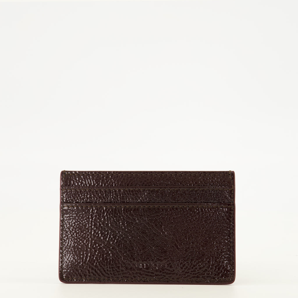 Petite maroquinerie AC Kartenhalter aus bordeauxfarbenem Lackleder Courrèges Bordeaux Femme
