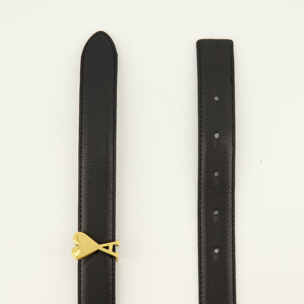 Ceintures Ceinture AMI de coeur noir Ami PARIS Noir Unisexe