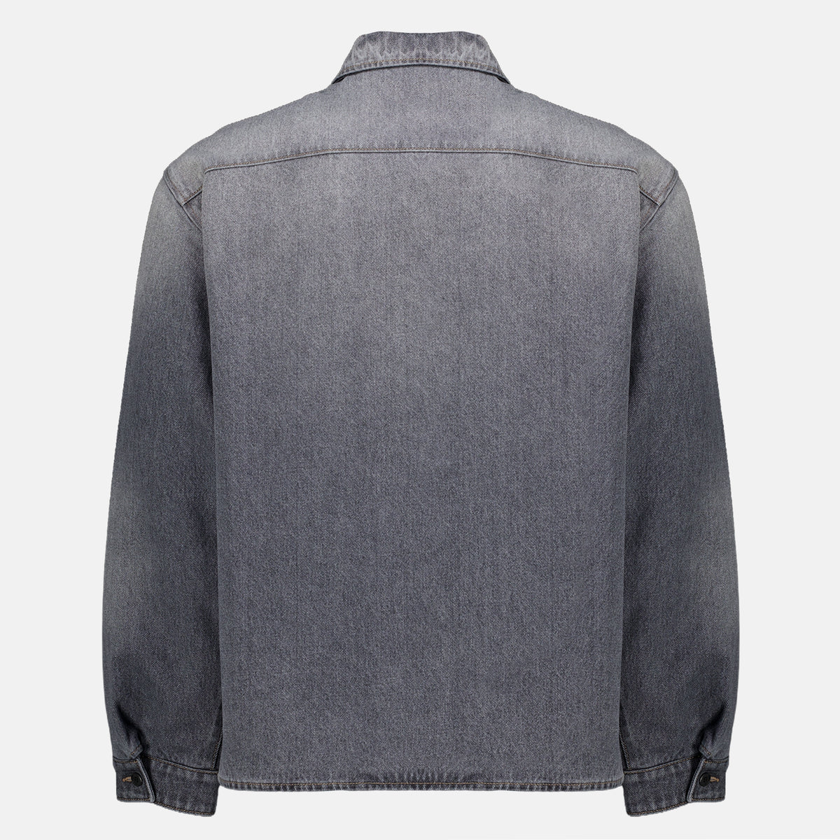 Chemises Chemise noire en denim Prada Noir Homme