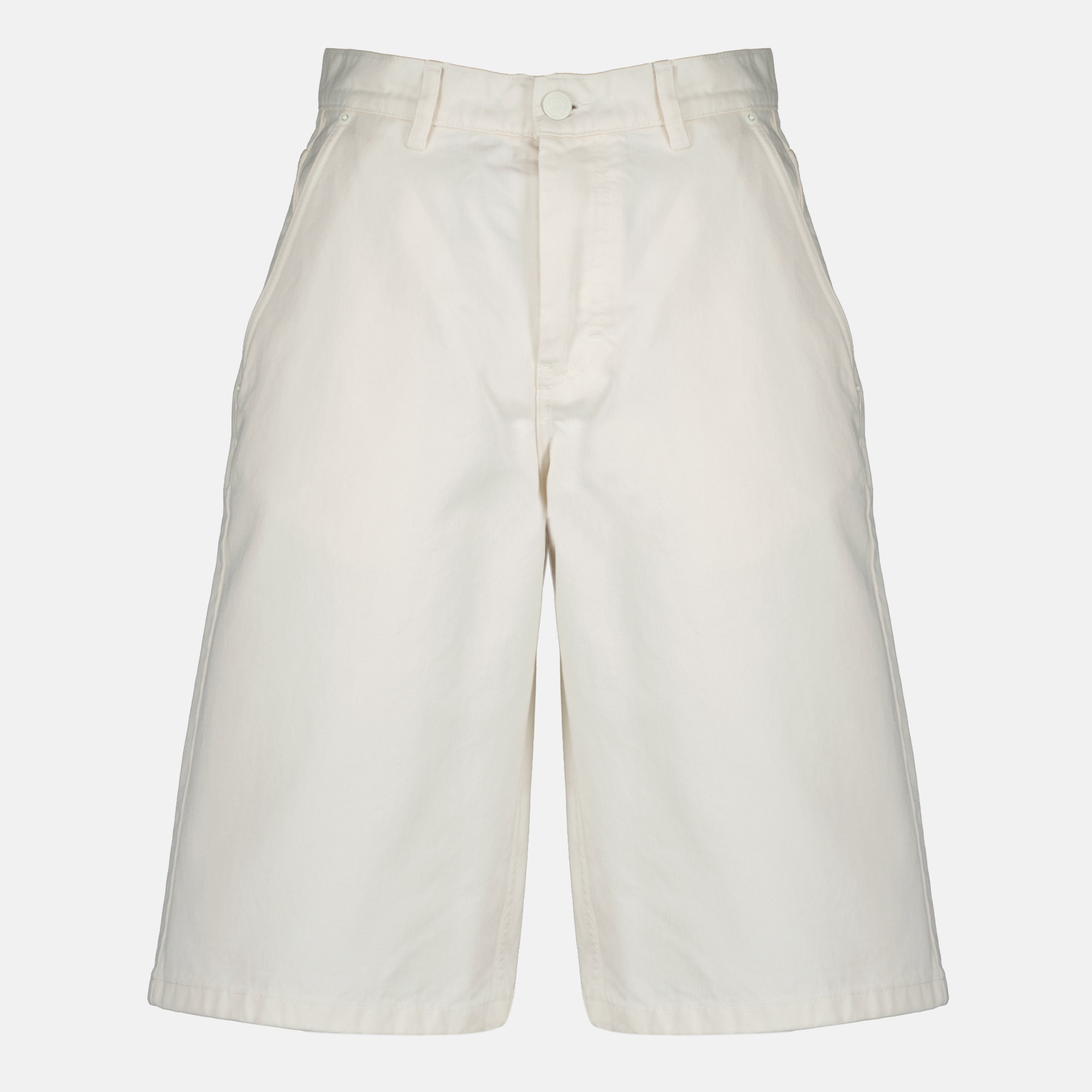 Shorts Bermuda en denim blanc Ami PARIS Blanc Homme