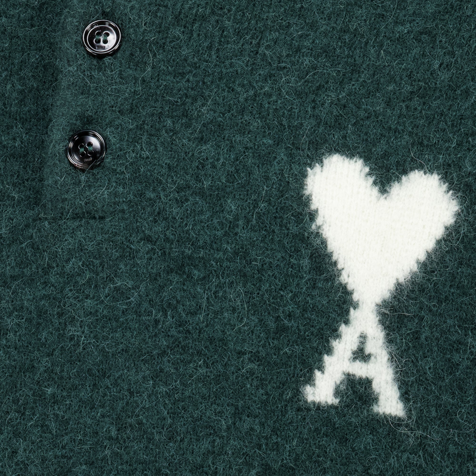 Polos Suéter de Alpaca Verde Oscuro Ami PARIS Vert Unisexe