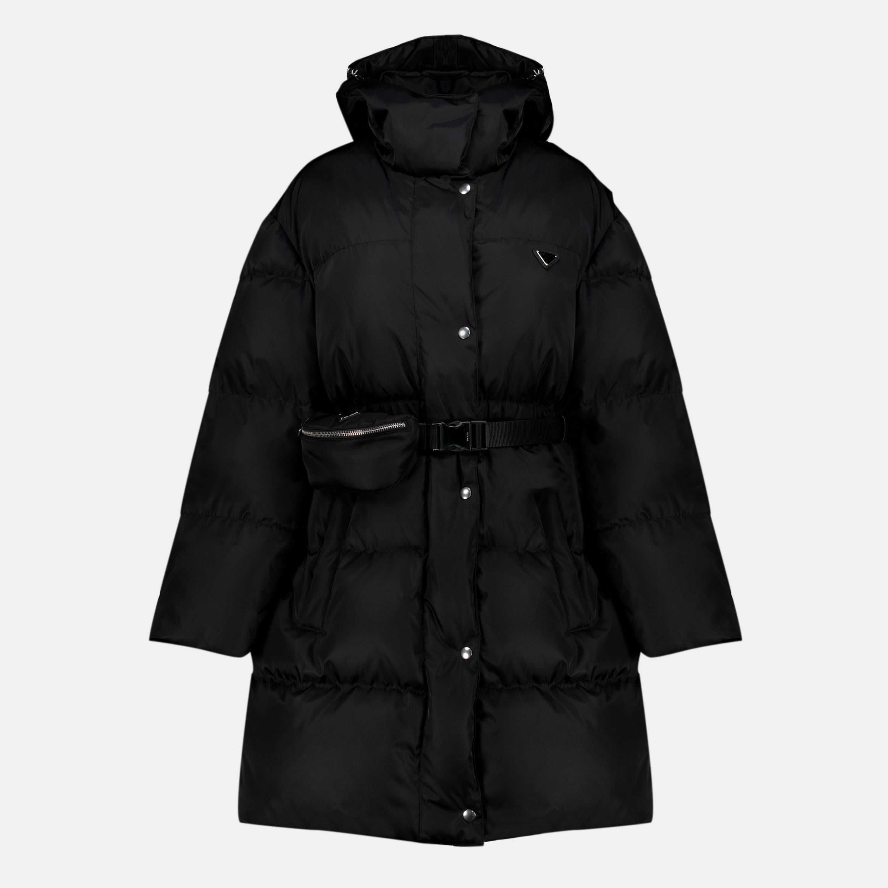 Manteaux Doudoune noir en Re-Nylon Prada Noir Femme