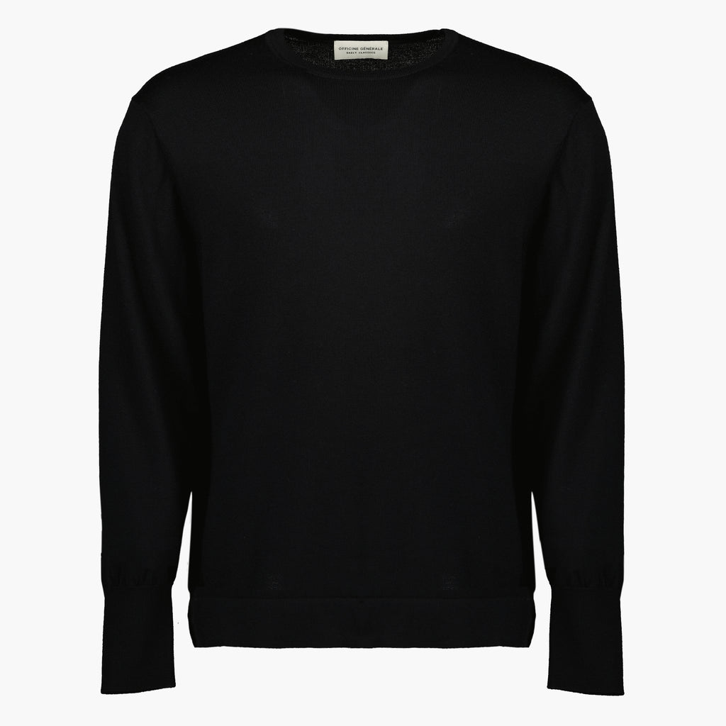 Maille 검은색 울 스웨터 Officine Générale Noir Unisexe