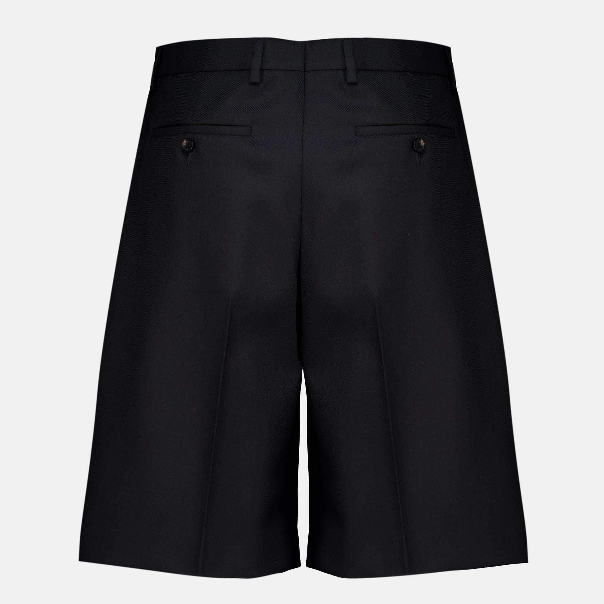 Shorts ブラックウールテーラードショーツ Dior Noir Homme