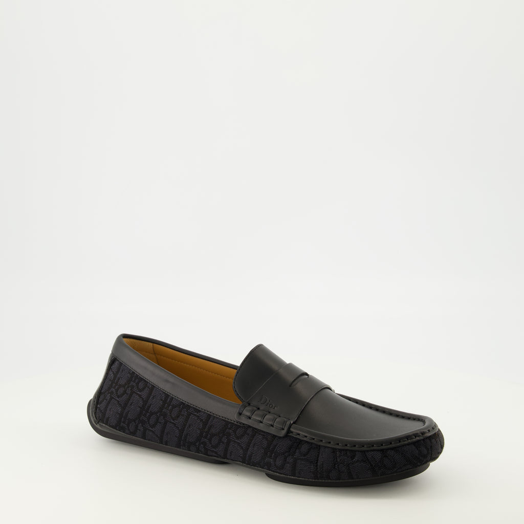 Mocassins Mocassins Roadie en cuir noir Dior Noir Homme