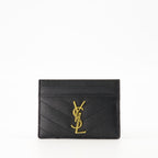 Petite maroquinerie Portafolio de tarjetas Cassandre Saint Laurent Noir Femme