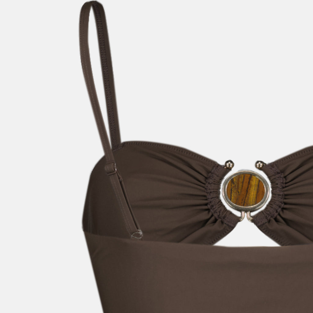 Image de l'article Robe de plage courte marron de la marque Christopher Esber pour Femme - Saison Printemps-Été 2026 - Vue détaillée_2