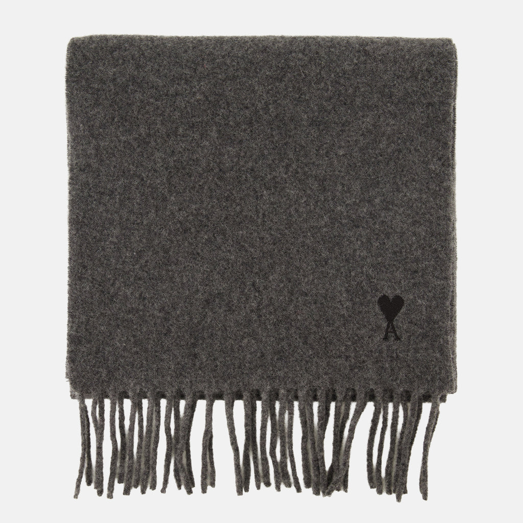 Écharpes, foulards et gants 회색 울 스카프 Ami PARIS Gris Unisexe