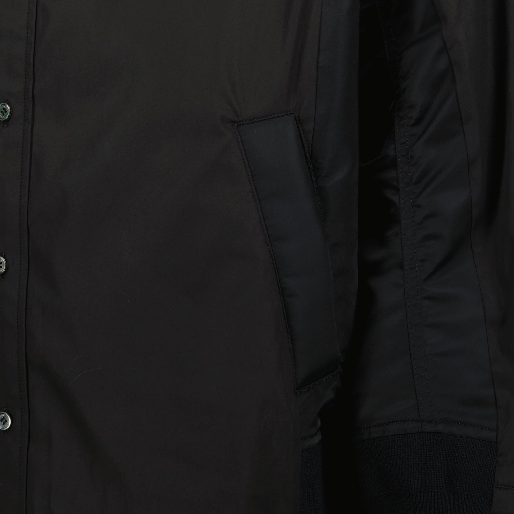 Chemises Chemise en popeline et nylon Sacai Noir Homme