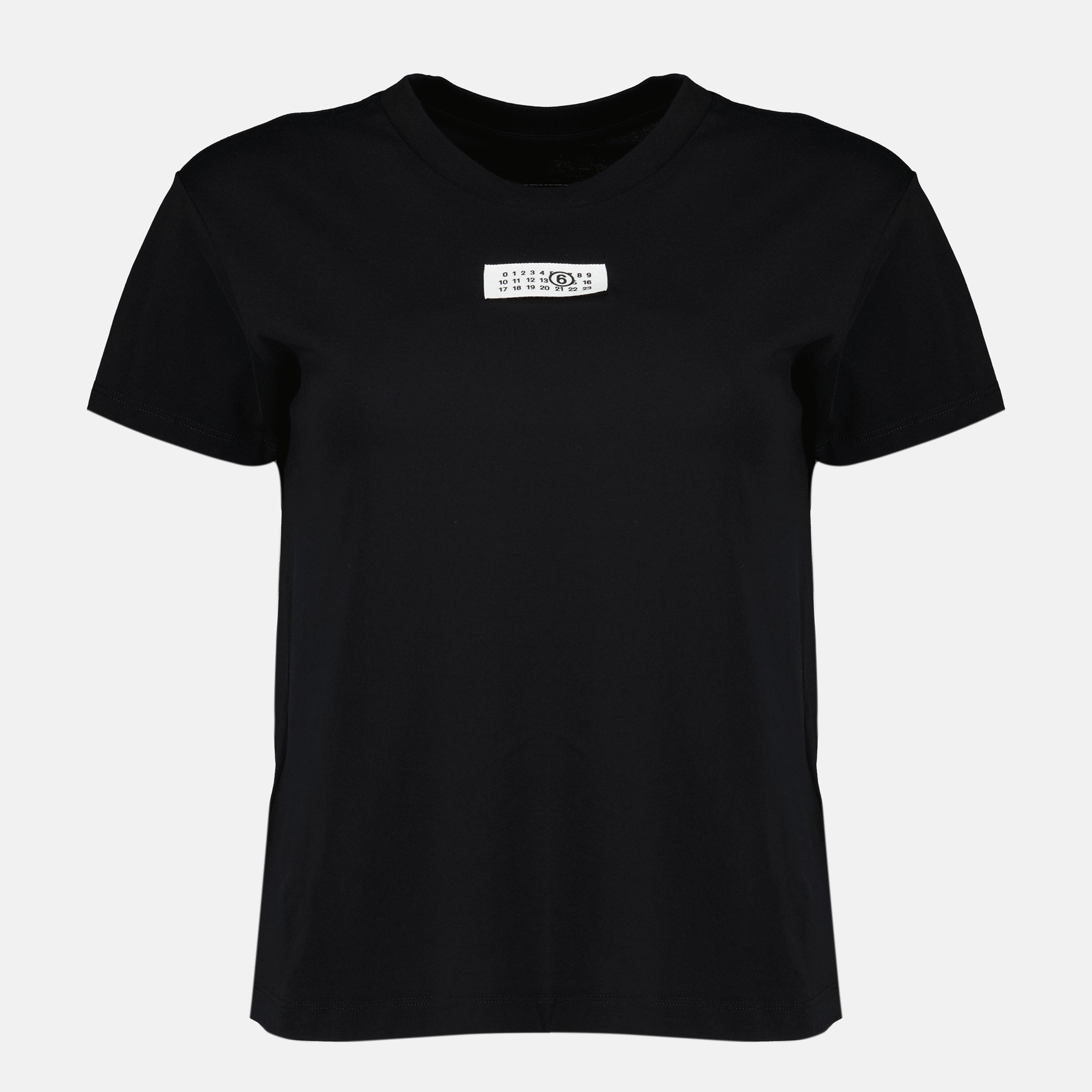 Image de l'article T-shirt Numeric noir de la marque Mm6 pour Femme - Saison Printemps-Été 2026 - Vue de Face