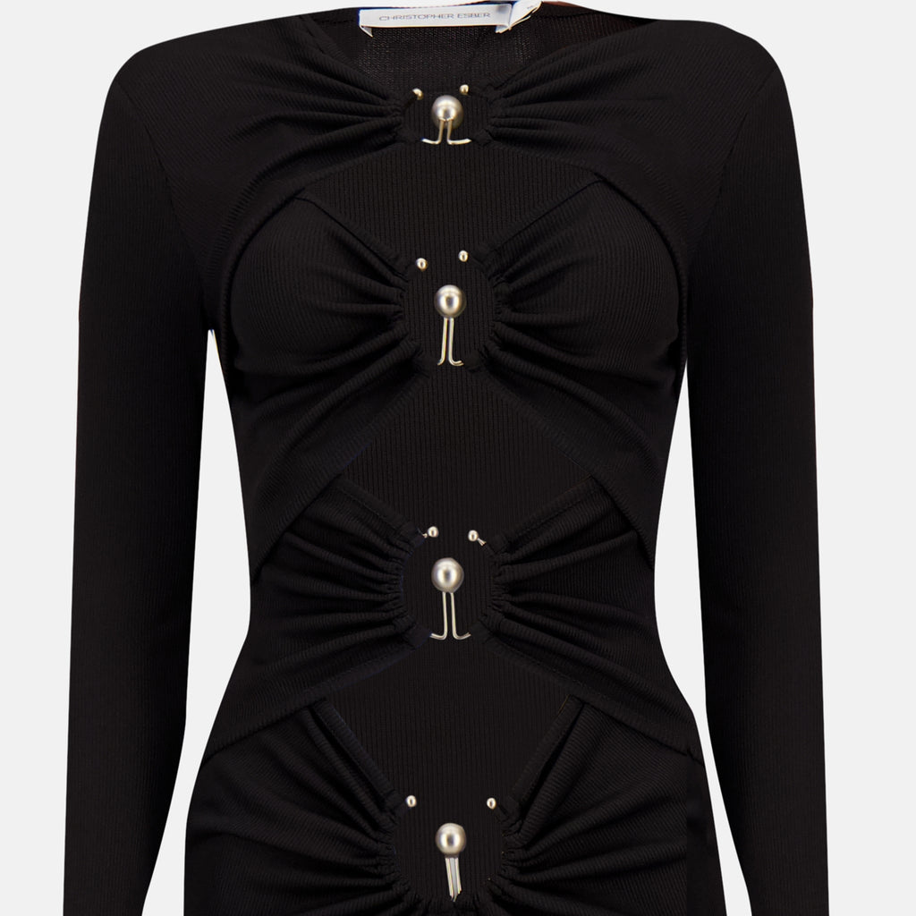 Robes 오르빗 드레스 Christopher Esber Noir Femme