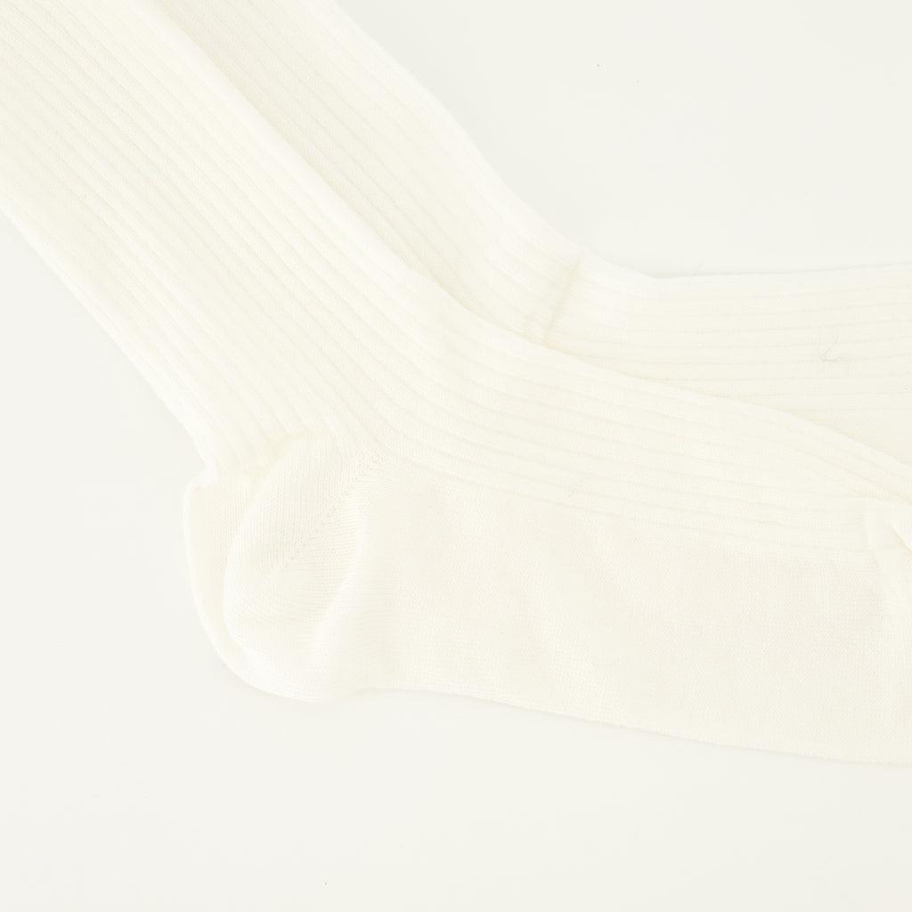 Sous-vêtements et homewear Calcetines blancos de canalé sobre la pantorrilla Mm6 Blanc Femme