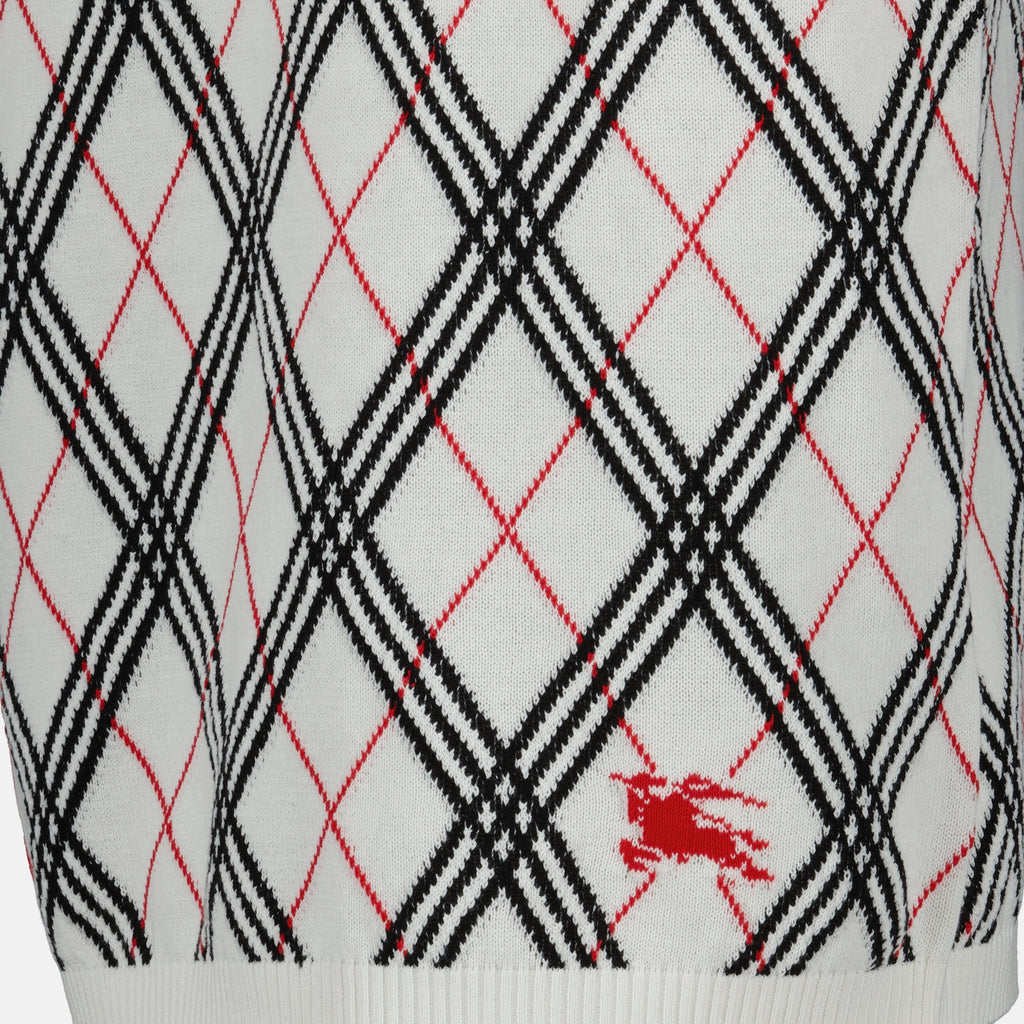 Jupes Jupe midi Check Burberry Blanc Femme