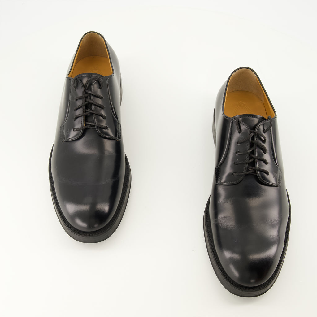 Chaussures de ville ブラックレザー ダービー Tod's Noir Homme