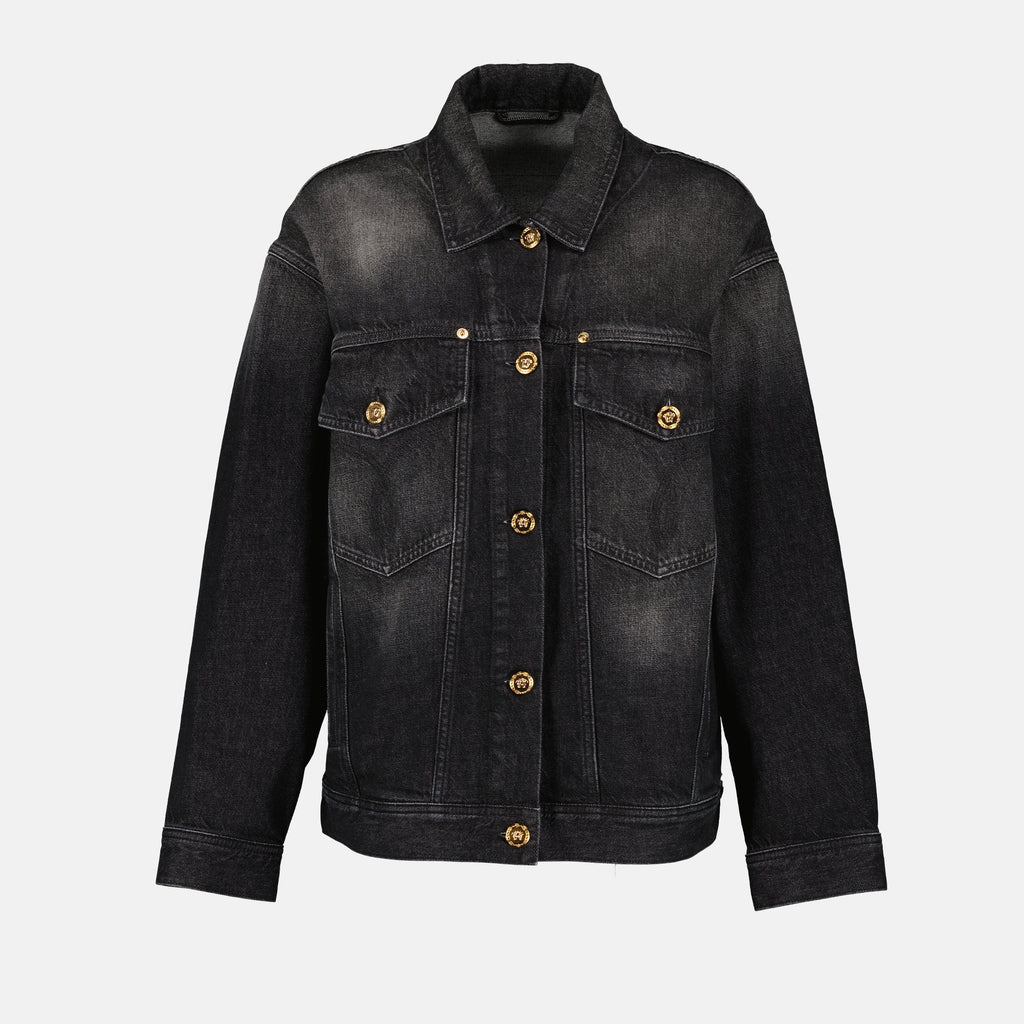 Jackets Barocco Denim Jacket Versace Black Femme
