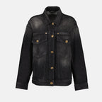 Jackets Barocco Denim Jacket Versace Black Femme