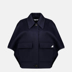 Vestes Cape boxy en cachemire bleu marine Max Mara Bleu foncé Femme