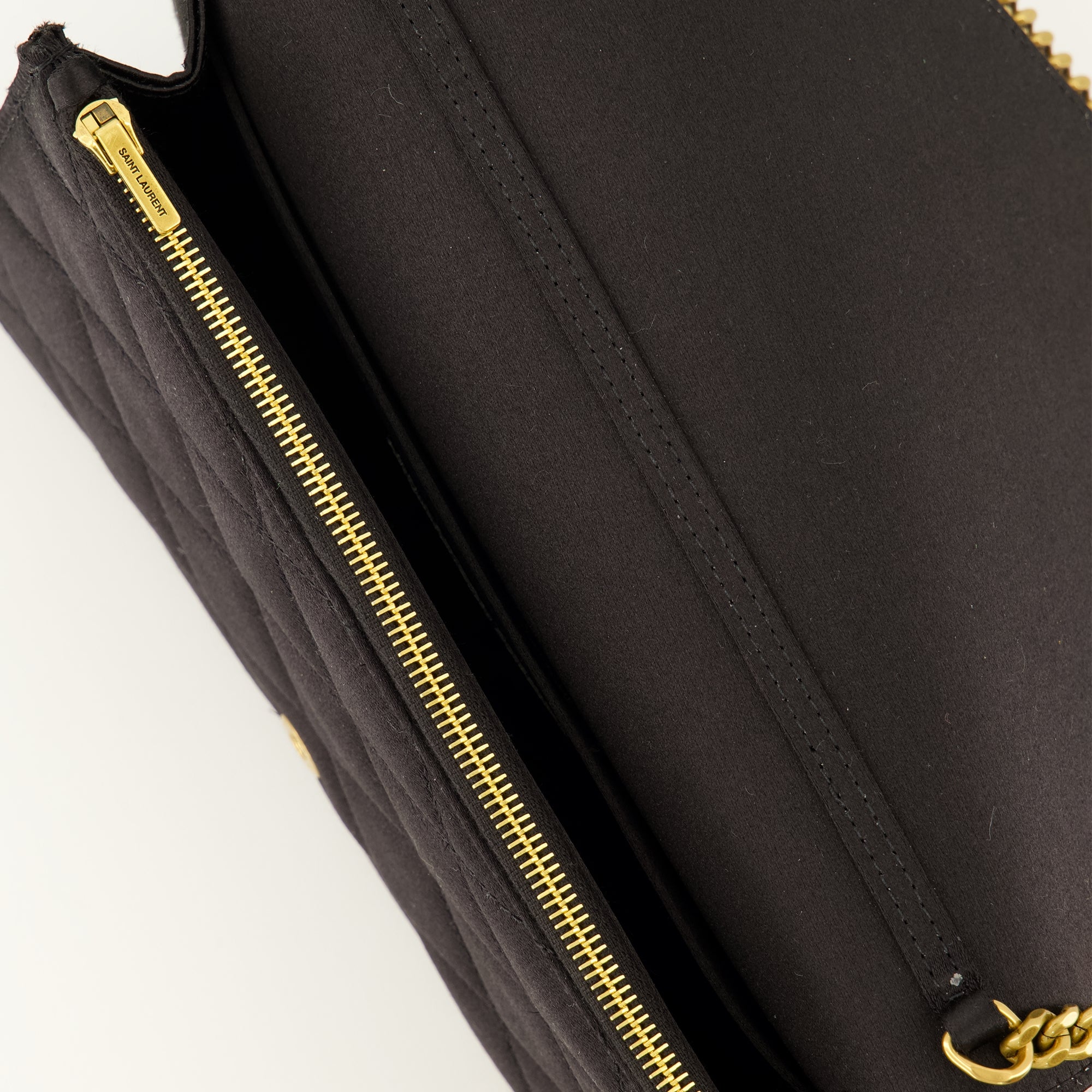 Sacs à main et épaule ブラックサテンチェーン付きパリウォレット Saint Laurent Noir Femme