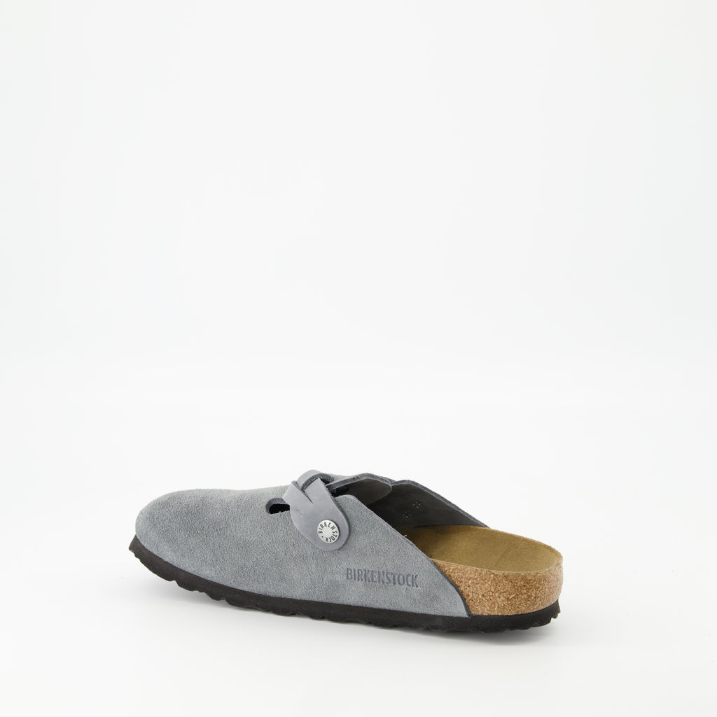 Chaussures ouvertes Mules Boston Braided Birkenstock Gris Femme