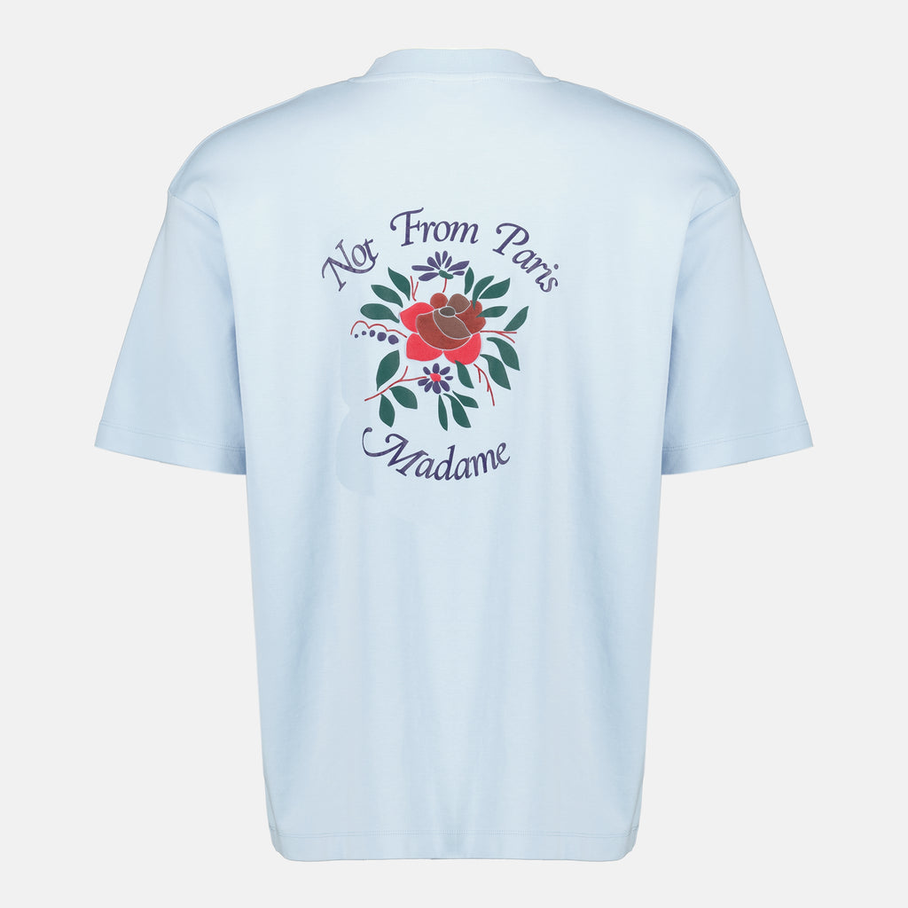 Image de l'article T-shirt Slogan Rose bleu de la marque Drole De Monsieur pour Homme - Saison Printemps-Été 2026 - Vue de Dos