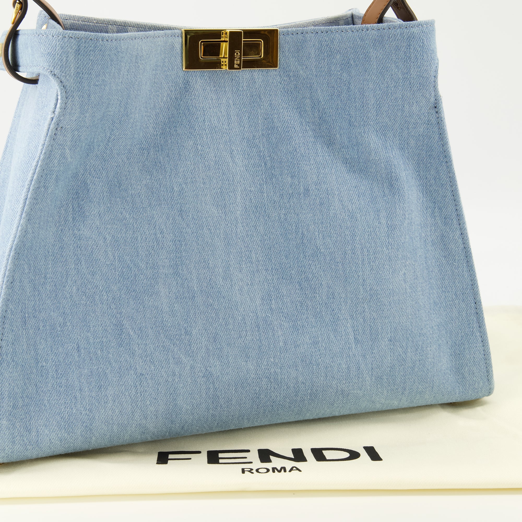 Sacs à main et épaule Bolso Fendi Way Mediano en Denim Azul Fendi Bleu Femme